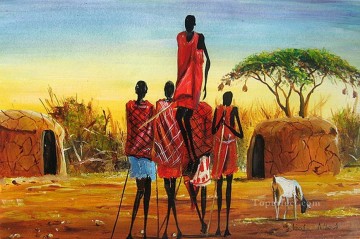  maas Ölgemälde - Tanzen Maasai afrikanisch